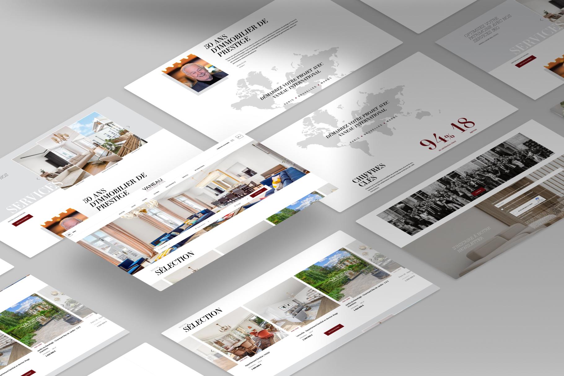mockup des pages